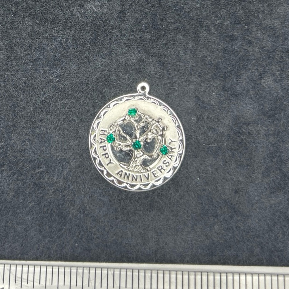 Vintage Sterling Happy Anniversary Charm